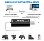 ADAPTATEUR HDMI TO USB 2.0/3.0 VIDEO CAPTURE CAPTURE VIDÉO HDMI...