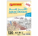 ALBUM CROQUIS 24F A3 42X29.7 120G TECHNO 9454 le papier...