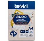 BLOC MILLIMETREE A4 80G DE 50F TAZIRI TZ0772 