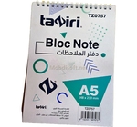 BLOC NOTE A5 SPIRAL  TAZIRI TZ0757 