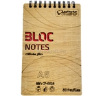 BLOC NOTE SPIRAL A6 BOIS 100PAGE COMEPAP CP-0028 