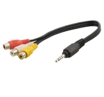 CABLE VIDEO JACK 3.5 / 3RCA 1.5M 