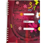 CAHIER  NOTE BOOK 3EN1 A4   INTERCALAIRE 007 HEXAGONE 