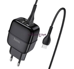 CHARGEUR  2 PORTS 2.4A  MICRO-USB / TYPE-C  HOCO C77A CHARGEUR...