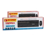 COMBO CLAVIER + SOURIS S/FIL WERLESS TAPPEX NOIR TECHNO 8701 
