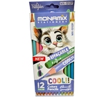 CRAYON COULEUR BT12LONG EFFACABLE PASTEL MONAMIX MX-1312P 