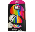 CRAYON COULEUR BT12LONG  JUMBO YAPAP YA0610 