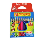 CRAYON COULEUR BT12PM MINI TRINO  TECHNO 5294 