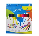 CRAYON COULEUR BT24LONG TRIANGULAIRE GOSS  BT12 REF G054414 