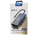 DOCKING TYPC  M /F DOCK 4K/VGA/RJ45/3USB03/PD03 UC601/12in1 