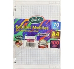 FEUILLE MOBILE  pour classeur 21x27 50F 70G EXCELLES EP-0453 