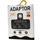 MULTIPRISE ADAPTOR  2S+ 2 USB +1 USB C  2500W  WP-9068 