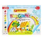 PAPIER GOMME BRILLANT AUTOCOLLANT 10F A4 TECHNO 9347 