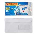 PAQUET Enveloppe F15  BLANC FENTRE ADHESIF TECHNO 5698 BT25 