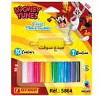 PATE A MODELER 10 COULEURS + 1 ROULEAU TECHNO 5864 