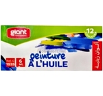 PEINTURE TUBE12 ML   A  L'HUILE 12PCS GIANT G-1525 