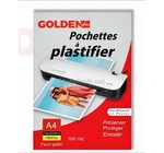 POCHETTE PLASTIFICATION A4 100 MIC GOLDEN 10340 
