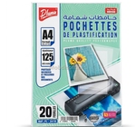 POCHETTE PLASTIFICATION A4  125 MIC 20F PLUMA  PL-2610 