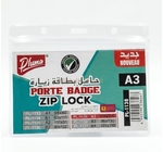 PORTE BADGE  PLUMA  A3 ZIP A003 PLUMA PL-1138 