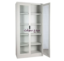 ARMOIRE METALIQUE 2 PORTES VITREE IMPORT MB001 185X85X39CM 