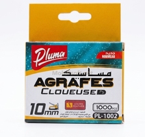 BOITE AGRAFE A PRESSION CLOUEUSE 10MM PLUMA  PL-1002 