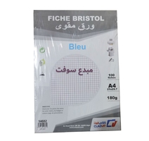 Rame Bristol A4 quadrier COULEUR BLEU 180g CLASVIT 14682 