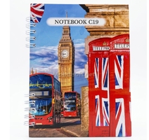 CARNET NOTE BOOK SPIRAL 12X16CM C19 TADJ PAP 200P