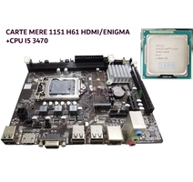 CARTE MERE 1151 H61 HDMI/ENIGMA  +CPU I5 3470 