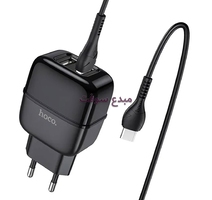 CHARGEUR  2 PORTS 2.4A  MICRO-USB / TYPE-C  HOCO C77A CHARGEUR...