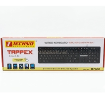 CLAVIER USB TAPPEX NOIR TECHNO 8700 