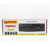 CLAVIER USB TAPPEX NOIR TECHNO 8703 