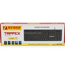 CLAVIER USB TAPPEX NOIR TECHNO 8704 