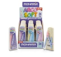 COMPAS ECOLIER BOITE METALLIQUE MONAMIX MX-C023 