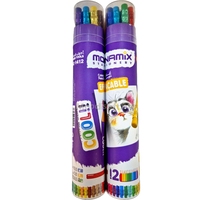 CRAYON COULEUR BT12LONG TUBE EFFACABLE MONAMIX MX-1412 