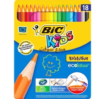 CRAYON COULEUR BT18LONG KIDS  EVOLUTION  ETUI METALB BIC 