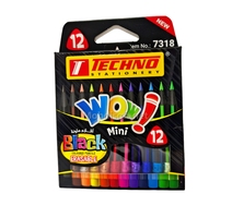 CRAYON COULEUR WOW  BLACK  MINI BT12CL TECHNO 7318 