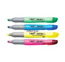 MARQUEUR FLUORESCENT  BIC BRITE XL JAUNE/ROSE/VERT BT10 Ensure important details...