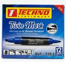 MARQUEUR PERMANENT DOUBLE TETE B/N/R  TECHNO 7153/7154/7155 
