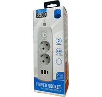 MULTIPRISE 2USB  2PORT AC +USB C601/Q601 