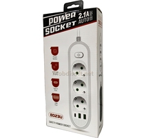 MULTIPRISE POWER SOCKET 3S+ 2USB+1USB C  2M EO13U  WP-9068 