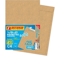 PACKET DE 25 ENVELOPPE F23 KRAFT TECHNO 5513 