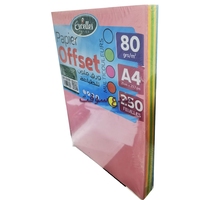 PAPIER OFFSET 80G MULTICOULEUR A4 250F EXCELLE EP-0309 