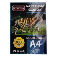 PAPIER PHOTO A4 200G BRILLANT 20f DOUBLE FACE KORTAS M-2245 