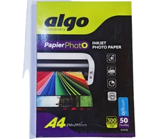 PAPIER PHOTO A4 300G D/F 50F ALGO  AL5512   