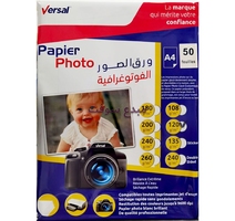 PAPIER PHOTO A4 DOUBLE FACE 120GR 50F VERSAL  