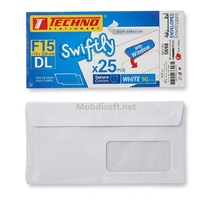 PAQUET Enveloppe F15 BLANC FENTRE ADHESIF TECHNO 5698 BT25