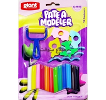 PATE A MODELER S/BLISTE 12 COULEURS 5MOULES GIANT  G-1615 