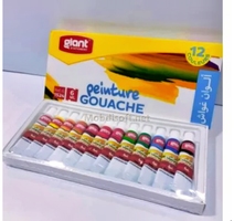 PEINTURE TUBE12 GOUACHE 6ML GIANT G-1524 