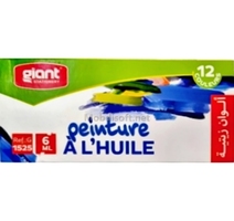 PEINTURE TUBE12 ML   A  L'HUILE 12PCS GIANT G-1525 