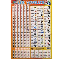 PLANCHE EDUCATIF  NOVA LES VOYELLES 45*65CM 